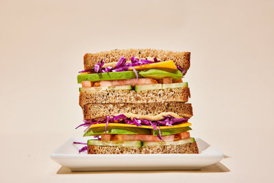Sesame Cucumber & Avocado Sandwich with Miso-Sriracha Mayo