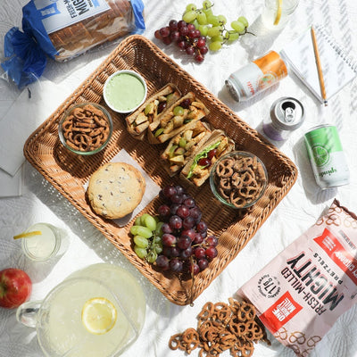 Curried Chicken Salad Sandwiches with Grapes and Greens