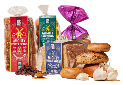 Plain Bagels - Made with Organic Whole Wheat - 4ct – One Mighty Mill