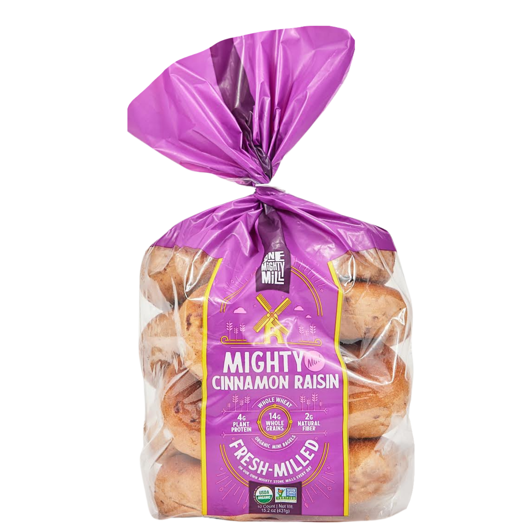 Plain Bagels - Made with Organic Whole Wheat - 4ct – One Mighty Mill