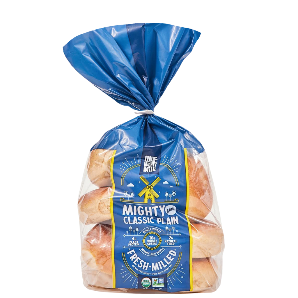 Plain Bagels - Made with Organic Whole Wheat - 4ct – One Mighty Mill